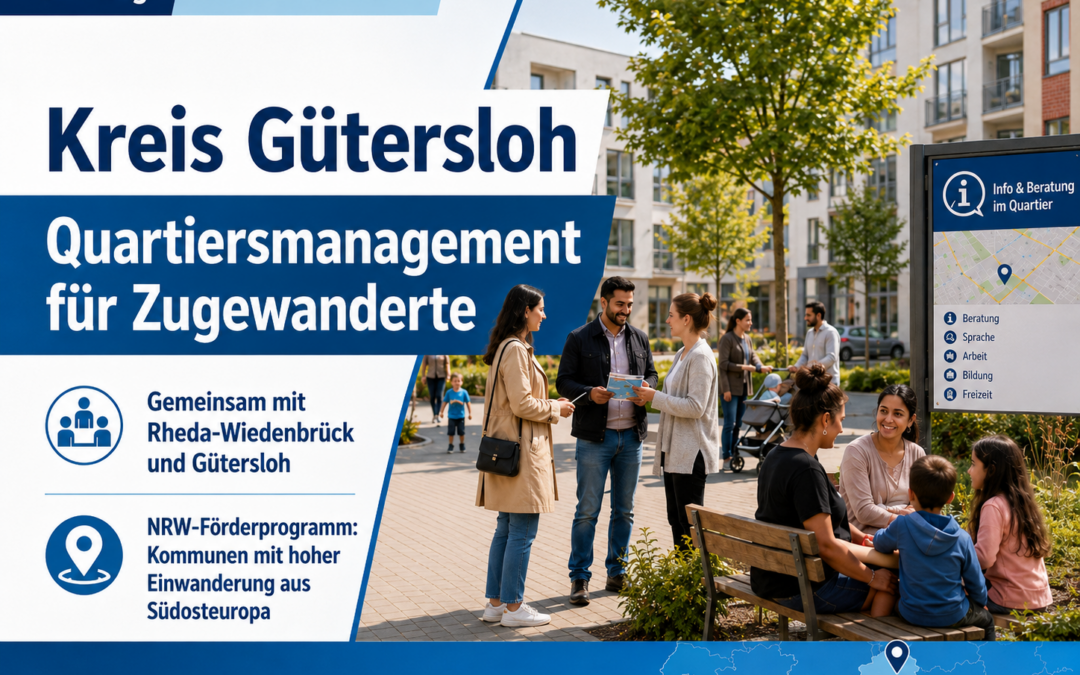Einrichtung eines Quartiersmanagements für Zugewanderte aus Mittel- und Südosteuropa in Rheda-Wiedenbrück