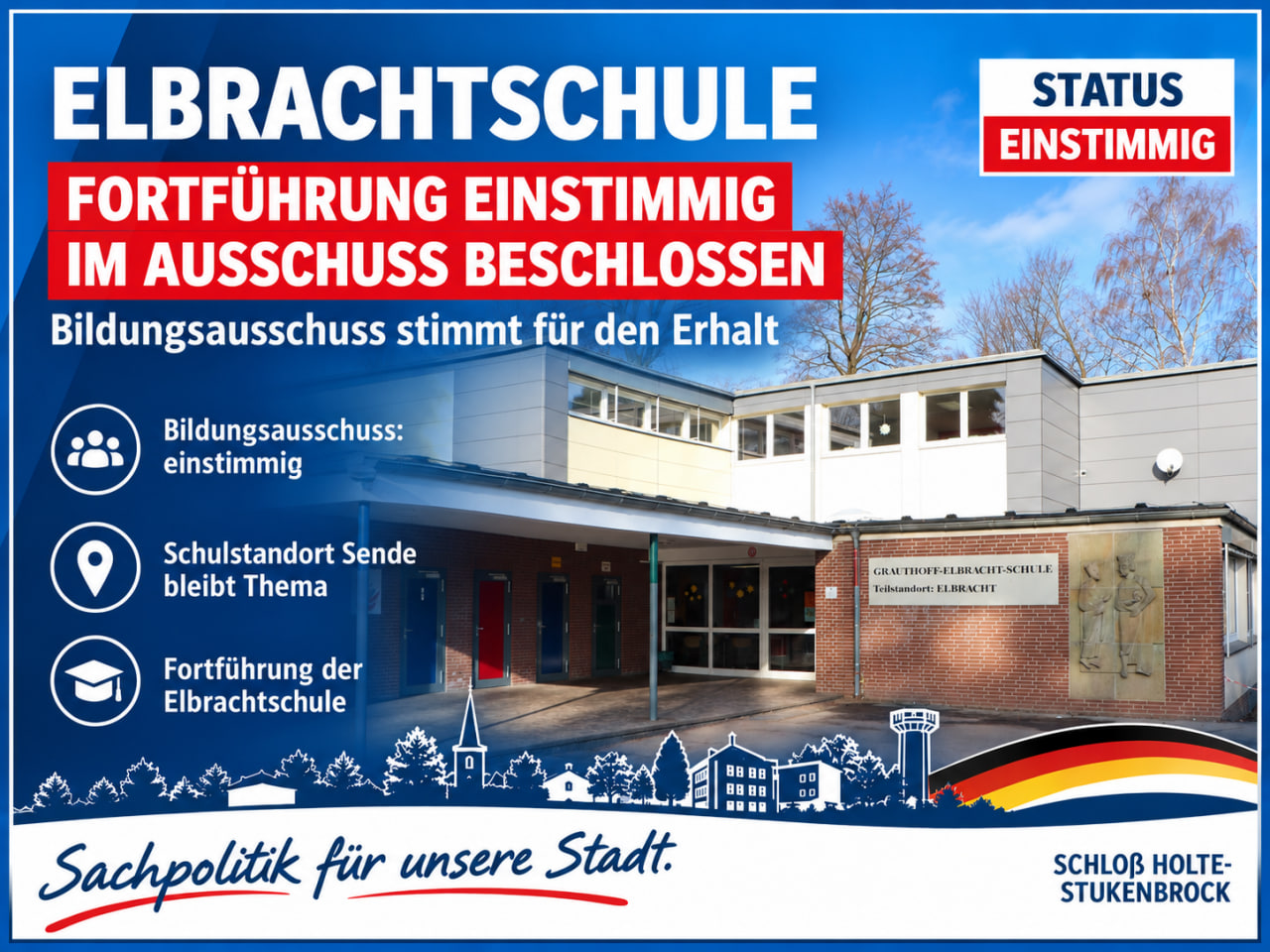 Elbrachtschule bleibt bestehen